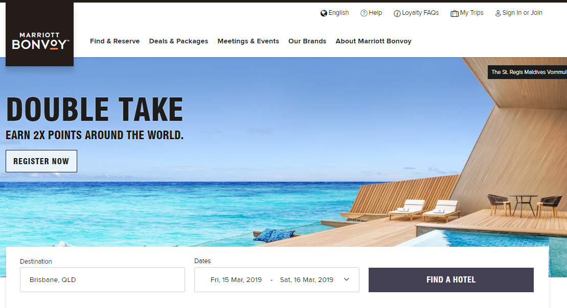 Marriott Homepage